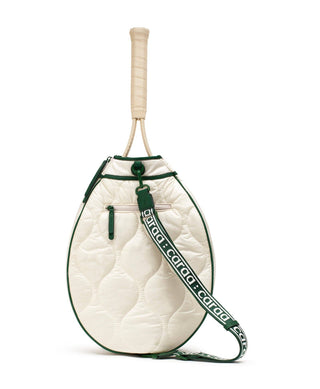 Tennis Quilted Racquet Sling in Ivory by Caraa - ATIVE