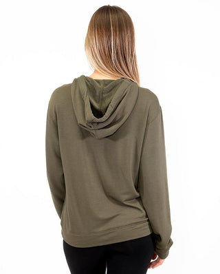 Bamboo Hoodie Sage by Ative back
