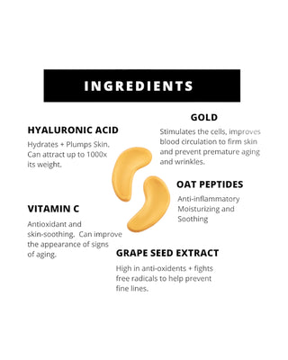 Pure Sol Perk Up Gold and Hyaluronic Acid Eye Gel Mask - ATIVE