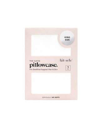 Kitsch Satin Pillowcase – King Size in Ivory - ATIVE