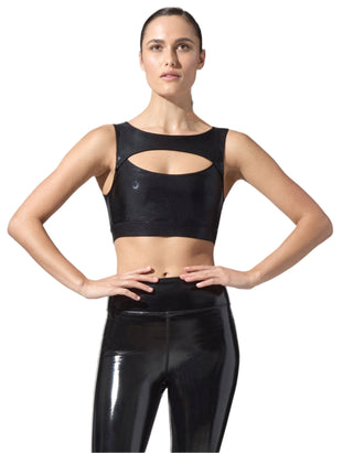 Ray Crop Top Bra Black Onyx