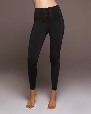Rebel Lace-up Black Leggings