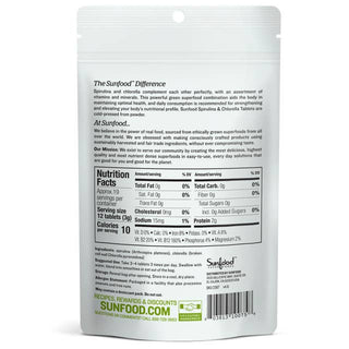Sunfood Spirulina and Chlorella Tablets (2oz) - ATIVE