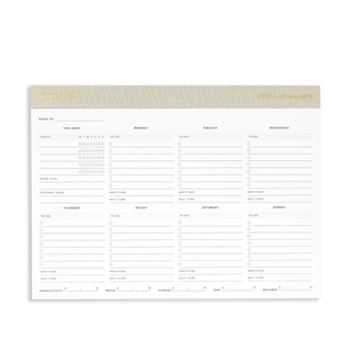 Work-Life Balance Planning Pad - Sand Gray - ATIVE