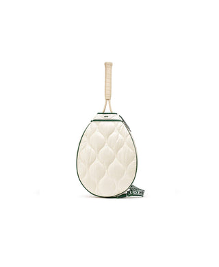 Tennis Quilted Racquet Sling in Ivory by Caraa - ATIVE