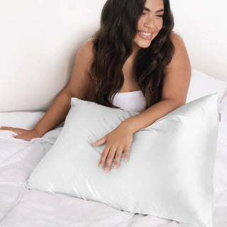 Kitsch Satin Pillowcase – King Size in Ivory - ATIVE