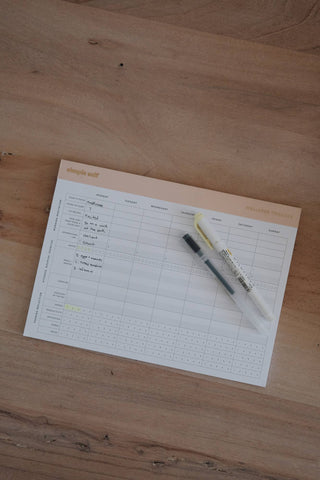 Wellness Tracker Planning Pad - Blush