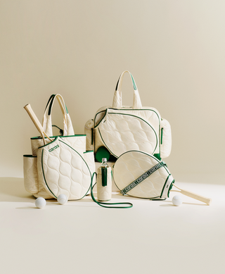 Caraa Tennis Quilted Duffel in Ivory