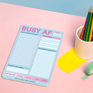 Busy AF To-Do List Notepad – Daily Planner & Productivity Pad