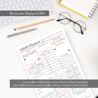 Eleventh and Taylor - ADHD Daily Productivity Planner: 50 Page Tear-Off Notepad
