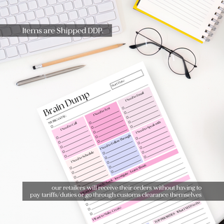 Eleventh and Taylor - Brain Dump Notepad: Pink 50-Page Daily ADHD Planner