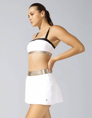 Ace White Crop Top Bra - ATIVE