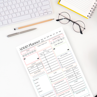 Eleventh and Taylor - ADHD Daily Productivity Planner: 50 Page Tear-Off Notepad