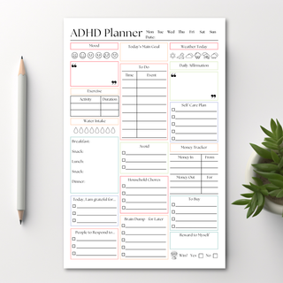 ADHD Daily Productivity Planner