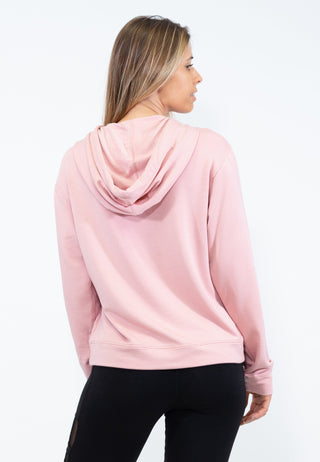 Bamboo Hoodie Pink by Ative back