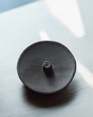 Raw Black Clay Incense Holder