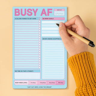 Busy AF To-Do List Notepad – Daily Planner & Productivity Pad