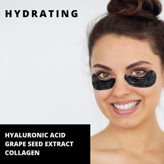 Wake Up Hydrogel Eye Patch Charcoal + Hyaluronic Acid - ATIVE