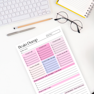 Eleventh and Taylor - Brain Dump Notepad: Pink 50-Page Daily ADHD Planner